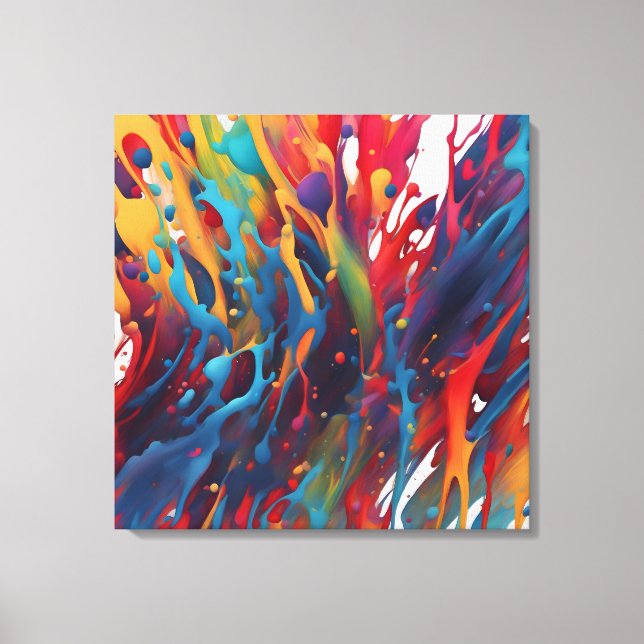 Abstract art painting canvas print (Front)