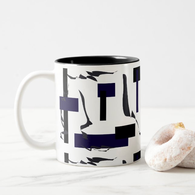 Abstract Art Painting One Of A Kind Coffee Tea Mug (With Donut)