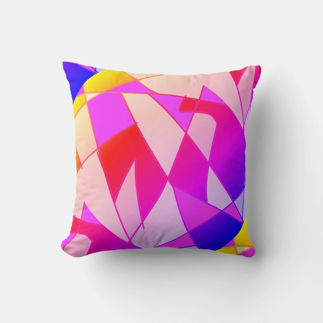 Abstract Art Painting One Of A Kind Pillow Cushion (Front)