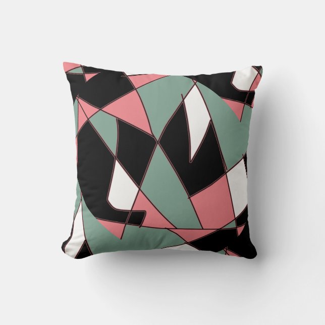 Abstract Art Painting One Of A Kind Pillow Cushion (Front)