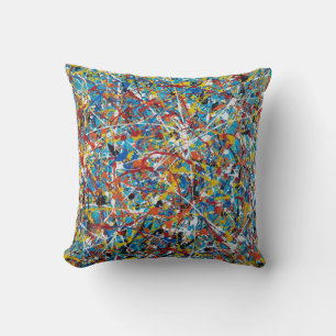 Abstract Art Painting One Of A Kind Pillow Cushion