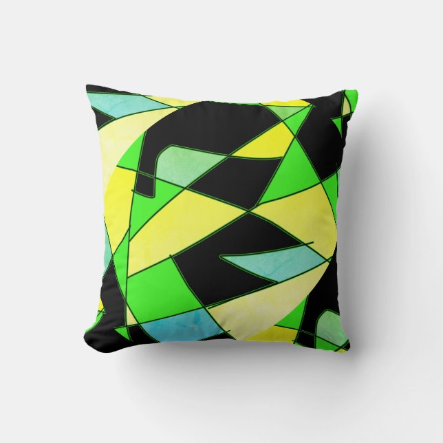 Abstract Art Painting One Of A Kind Pillow Cushion (Front)