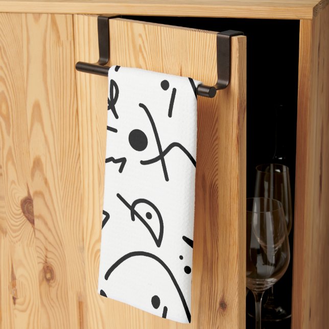 Abstract Art Painting One Of A Kind Tea Towel (Thirds Fold)