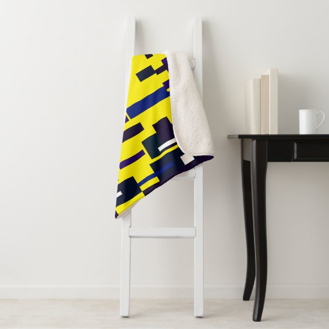 Abstract Art Painting One Of A Kind Throw Blanket (In Situ)