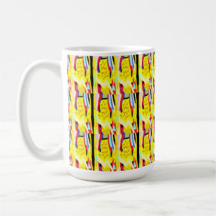 Abstract art painting traditional coffee mug