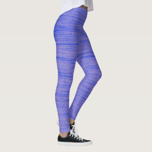 Abstract Art Pale Blue Lines Texture Leggings