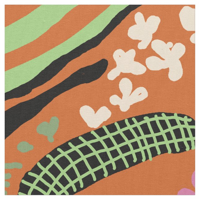 Abstract Art Panting  Fabric (Close Up)