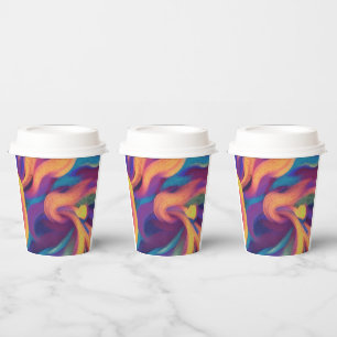 Abstract Art Paper Cups
