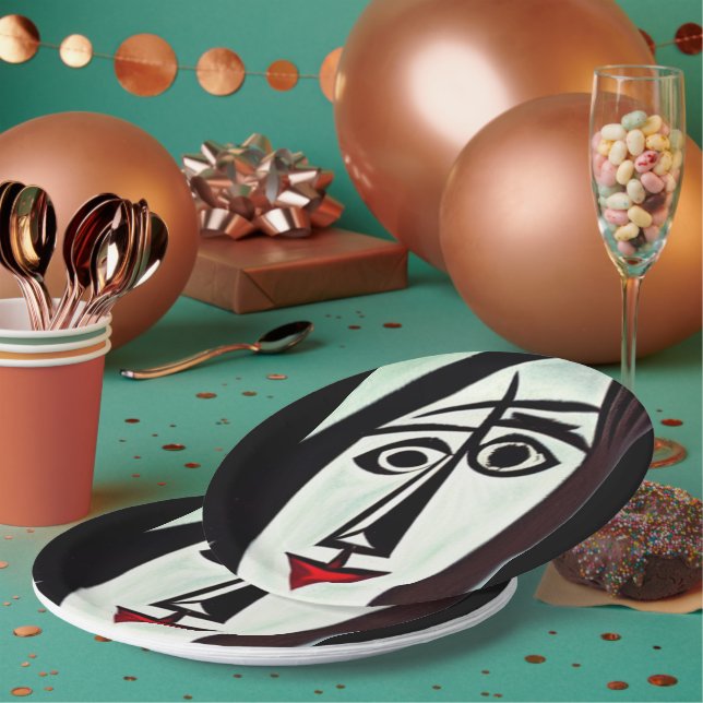 Abstract Art Paper Plate (Multi)
