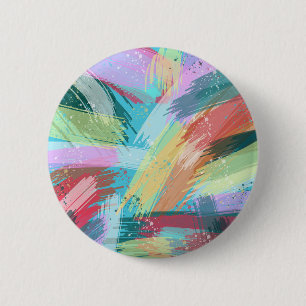 Abstract Art Pastel 6 Cm Round Badge