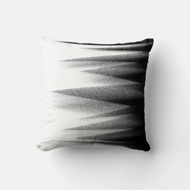 Abstract Art Pastel Black White Bold Cushion (Front)