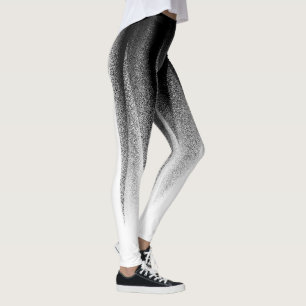 Abstract Art Pastel Black White Bold Leggings