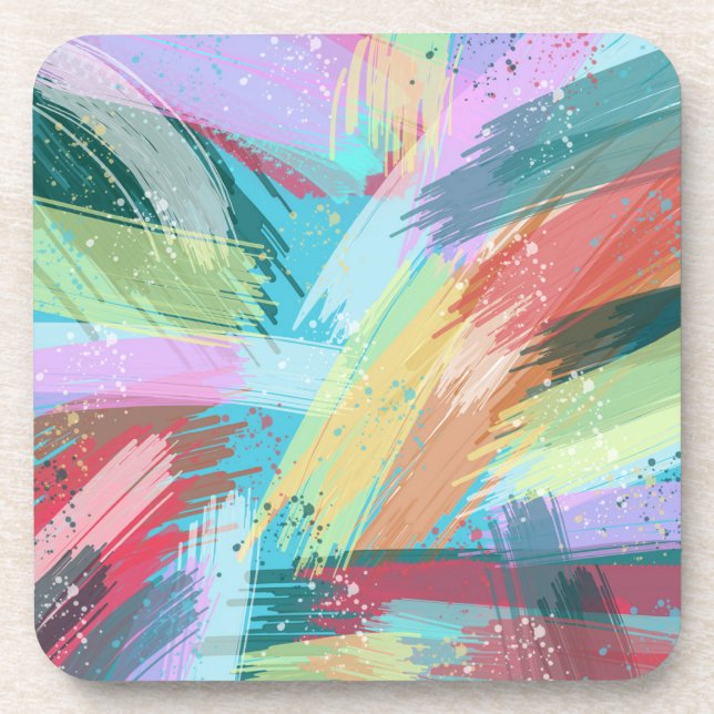 Abstract Art Pastel Coaster (Front)
