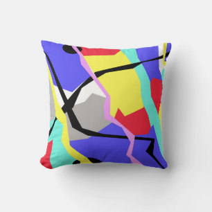 Abstract Art Pastel Colours Cushion Throw Pillow