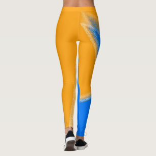 Abstract Art Pastel Lavender Blue Orange Leggings