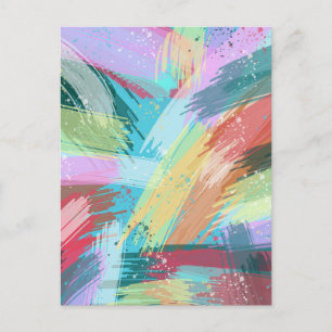 Abstract Art Pastel Postcard