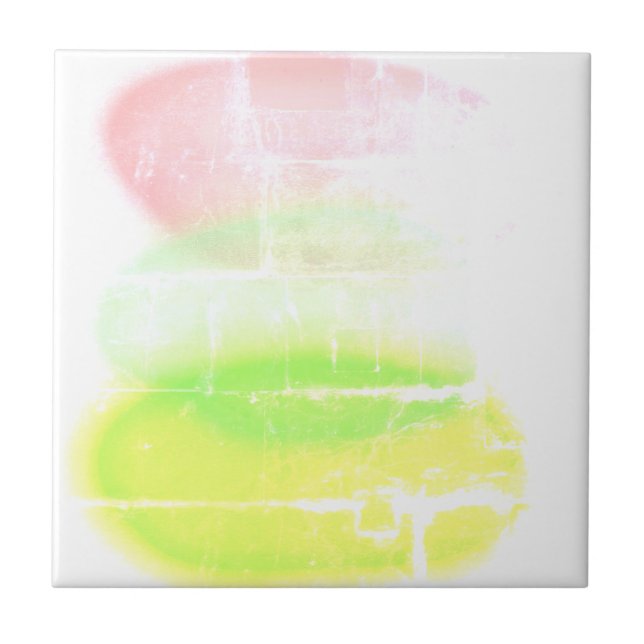 Abstract Art Pastel Turquoise Colours Tile (Front)