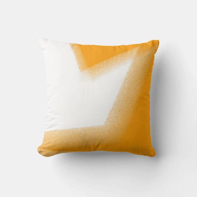 Abstract Art Pastel White Orange Cushion (Front)