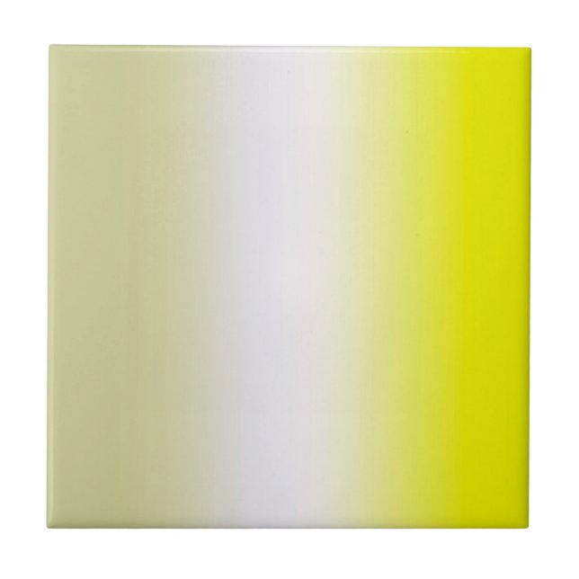 Abstract Art Pastel Yellow White Grey Tile (Front)