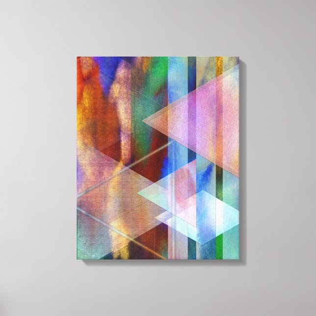 Abstract Art - Pastoral Midnight - Rectangular Art Canvas Print (Front)