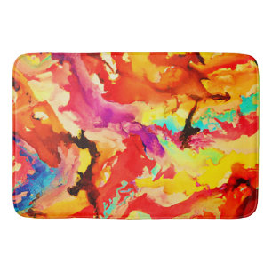 Abstract Art Pattern Bath Mat