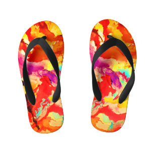 Abstract Art Pattern Kid's Jandals
