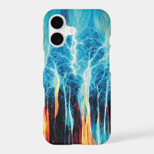 Abstract Art Pattern Red and Blue Electric Energy