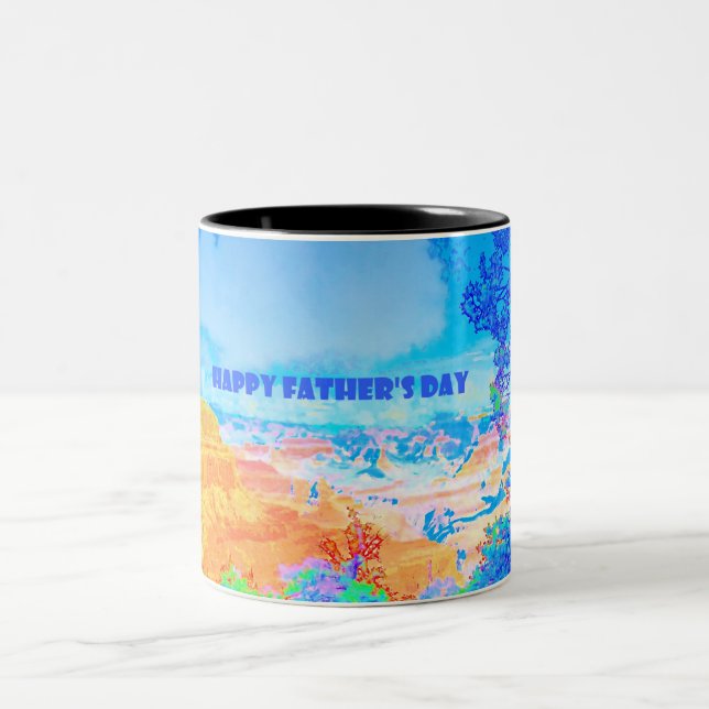 Abstract Art Personalised Mug for Father's Day (Center)