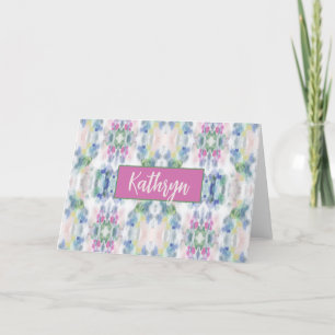 Abstract Art Personalised Note Cards