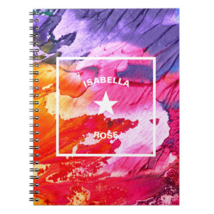 Abstract Art Personalizable Star Notebook