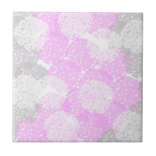 Abstract Art Pink Grey White Minimalism Tile