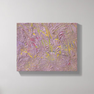 Abstract Art Pink Yellow Green Trendy Modern Canvas Print