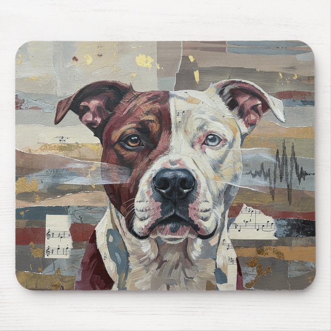 Abstract Art Pitbull Version 1 Mouse Pad (Front)