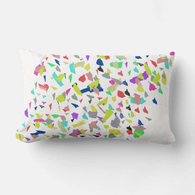 Abstract Art Positive Vibes Throw Pillow Cushion (Front)