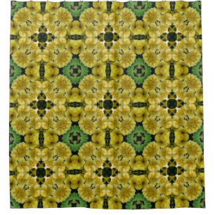 Abstract Art Primrose Flowers Nature Shower Curtain