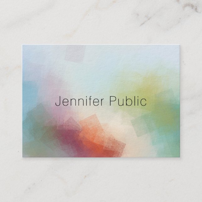Abstract Art Professional Modern Colourful Templat Business Card (Front)