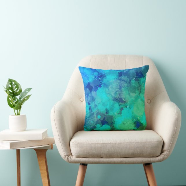 Abstract Art Purple Blue Pattern Cushion (Chair)