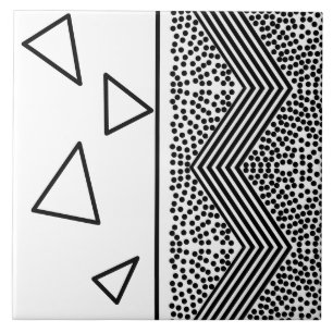 Abstract Art Pyramid Triangle Lines Pattern Tile