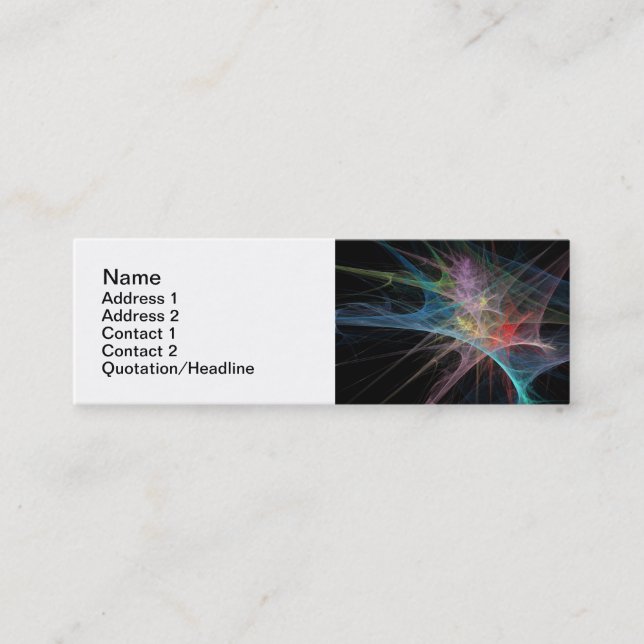 Abstract Art Rainbow Ice Mini Business Card (Front)