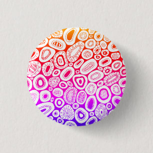 Abstract Art Random Blobby Shapes 3 Cm Round Badge