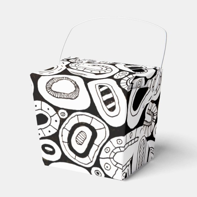 Abstract Art Random Blobby Shapes Favour Box (Front Side)