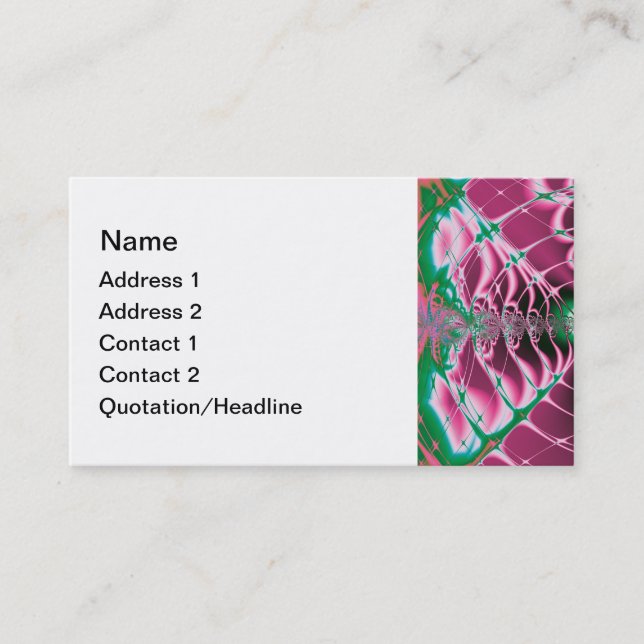 Abstract Art Red Flower Business Card (Front)