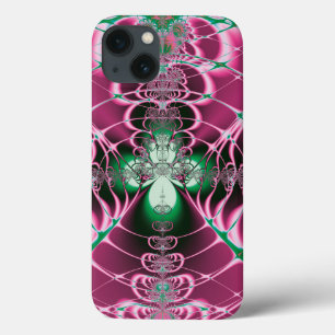 Abstract Art Red Flower iPhone 13 Case