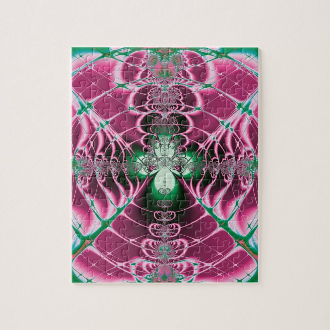 Abstract Art Red Flower Jigsaw Puzzle (Vertical)