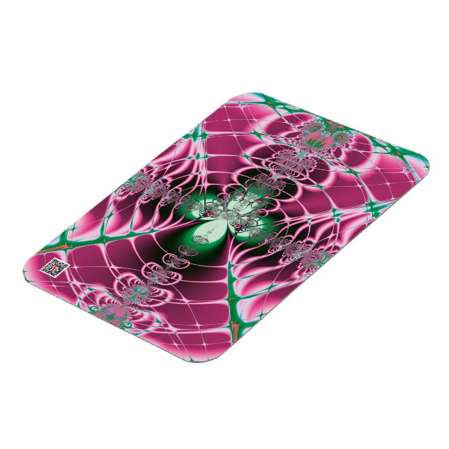 Abstract Art Red Flower Magnet (Left Side)