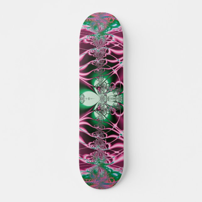 Abstract Art Red Flower Skateboard (Front)