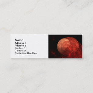 Abstract Art Red Galaxy Mini Business Card