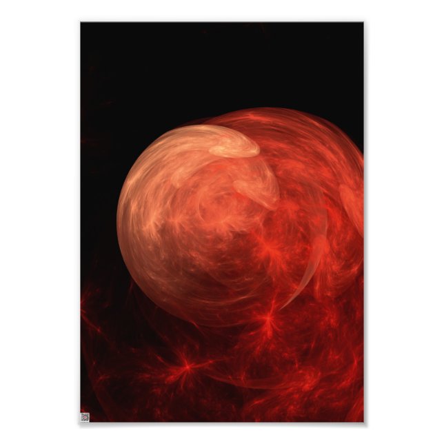 Abstract Art Red Galaxy Photo Print (Front)
