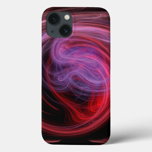 Abstract Art Red Wave Case-Mate iPhone Case (Back)