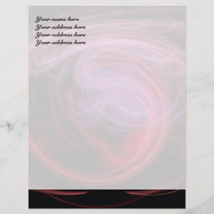 Abstract Art Red Wave Customized Letterhead